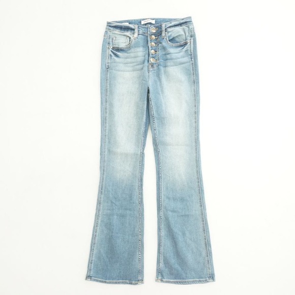 Vigoss Lana Bootcut Jeans Womens Size 25 Light Wash High Rise Button Fly Denim - Picture 1 of 11